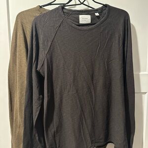 Billy Reid Black and green Long Sleeve Men's Shirt